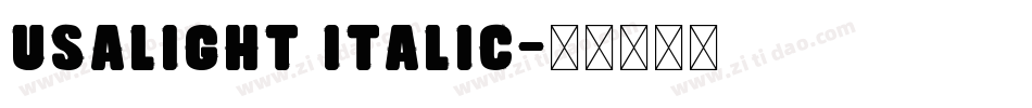 USALight Italic字体转换